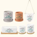 Personalisierte Ein Leben gut gelebt Blumentopf mit Namen und Jahrestag Memorial Geschenk für Familie Freund