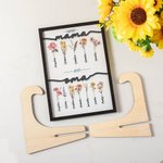 Personalisierte Geburtsblume-Garten Holztafel „Zuerst Mama Jetzt Oma“ Haus Deko Rahmenschild mit Namen Muttertag Weihnachten Geschenk