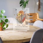 Personalized Birth Flower Bouquet Garden Acrylic Plaque Home Decoration Mother's Day Birthday Gift for Mom Grandma