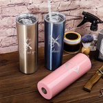 Personalized Hairdresser 20oz Skinny Tumbler with Straw Portable Metallic Coffee Cup Birthday Gift for Stylists Hairdressing Lovers
