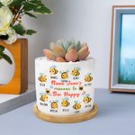 Henkilökohtainen kimalaiset Bee Happy kukkaruukku 2-15 nimet kiitospäivä syntymäpäivälahja äitienpäivä perheelle äiti isoäiti