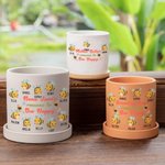 Henkilökohtainen kimalaiset Bee Happy kukkaruukku 2-15 nimet kiitospäivä syntymäpäivälahja äitienpäivä perheelle äiti isoäiti