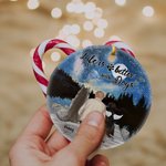 Personalisierte Leben ist besser mit einem Hund Runde Keramik Ornament mit Nacht Sternenhimmel Hintergrund Weihnachten Geburtstag Geschenk für Hundeli