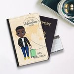 Henkilökohtainen PU Nahka yksivärinen Kartta Design Seikkailu alkakoon Passin kansi Pariskunta Lahja pariskunnalle