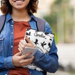 Personalisierte I AM INFINITE Drachen Wasserdichte Buchhülle mit Reißverschluss und Namen Große Kapazität Geburtstag Geschenk für Buchliebhaber