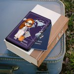 Henkilökohtainen Let The Adventure Begin Map Design Passport Cover Väri Vuosipäivä Syntymäpäivälahja Loverille