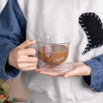 Gepersonaliseerde Geboortebloem 16oz mok en onderzetter met naam Verjaardag Moederdag cadeau voor haar