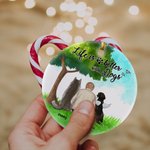 Henkilökohtainen elämä on parempaa koiran kanssa pyöreä keraaminen koriste vihreä lasi tausta joulu syntymäpäivälahja koiran rakastajaille