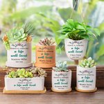 Personalisierte Ein Leben gut gelebt Blumentopf mit Namen und Jahrestag Memorial Geschenk für Familie Freund