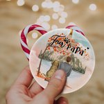 Henkilökohtainen Fur Mama tai Papa Pyöreä keraaminen koriste punainen vaahteranlehti tausta joulu syntymäpäivälahja koiranrakastajaan