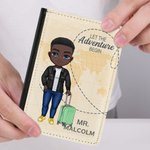 Henkilökohtainen PU Nahka yksivärinen Kartta Design Seikkailu alkakoon Passin kansi Pariskunta Lahja pariskunnalle