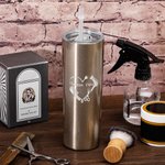 Personalized Hairdresser 20oz Skinny Tumbler with Straw Portable Metallic Coffee Cup Birthday Gift for Stylists Hairdressing Lovers