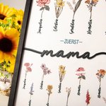 Personalisierte Geburtsblume-Garten Holztafel „Zuerst Mama Jetzt Oma“ Haus Deko Rahmenschild mit Namen Muttertag Weihnachten Geschenk