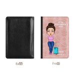 Personalisierte Multicolor Let The Adventure Begins Passport Cover mit Namen Geburtstag Geschenk für Paar