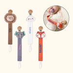 Attache Sucette Personnalisée avec Nom Brodé Design Animal Cadeau de Naissance pour Bébé