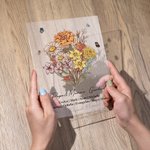 Personalized Birth Flower Bouquet Garden Acrylic Plaque Home Decoration Mother's Day Birthday Gift for Mom Grandma