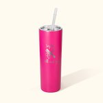 Personalized Hairdresser 20oz Skinny Tumbler with Straw Portable Metallic Coffee Cup Birthday Gift for Stylists Hairdressing Lovers