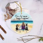 Henkilökohtainen Kerran vierelläni Ikuisesti sydämessäni Pyöreä keraaminen koriste, jossa on merinäköala tausta Joulu Syntymäpäivälahja koiranrakastajaan