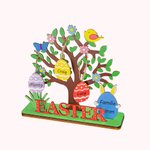 Personalisierte Ostereier Baum aus Holz Eier mit Hasenohren und Namen Frühlingsthema Ostern Deko Geschenk für Familie Kinder