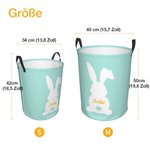 Personalisierter Niedliche Kaninchen Wäschekorb Große Kapazität Aufbewahrungskorb für Spielzeug Bücher Kleine Gegenstände zu Ostern