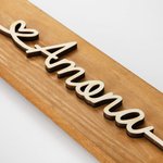 Personalized Wooden Love Sign Couple Names Plate Rustic Home Decoration Wedding Anniversary Valentine's Day for Couple