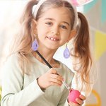 Boucles d'Oreilles Personnalisées avec lnitiale Style Lapin Rose Accessoire Acrylique Cadeau Anniversaire Fête pour Fille Femme