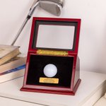Présentoir de Balle de Golf Personnalisé avec Plaque Gravée Boîte en Bois Cadeau Anniversaire Fête des Pères pour Amateur de Golf