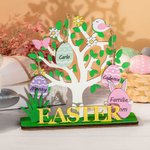 Personalisierte Ostereier Baum aus Holz Eier mit Hasenohren und Namen Frühlingsthema Ostern Deko Geschenk für Familie Kinder