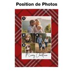 Couverture en Laine Personnalisée avec Photos en Buffalo Plaid Cadeau de Noël et d'Anniversaire pour la Famille et les Amis