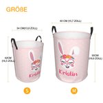 Personalisierter Glücklicher Kaninchen-Aufbewahrungskorb Wäschekorb Wasserdicht Große Kapazität Geeignet für Spielzeug Buch Kleine Gegenstände Osterei