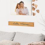 Personalized Wooden Love Sign Couple Names Plate Rustic Home Decoration Wedding Anniversary Valentine's Day for Couple