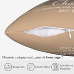 Housse d'Oreiller Personnalisée avec Photo et Nom de l'Animal de Campagnie Décoration de Canapé Cadeau Commémoratif pour Perte d'Animal