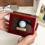Présentoir de Balle de Golf Personnalisé avec Plaque Gravée Boîte en Bois Cadeau Anniversaire Fête des Pères pour Amateur de Golf