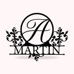 Décoration Murale Personnalisée avec Lettre et Nom Évidés Ornement en Métal à l'Intérieur Cadeau pour Famille