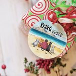 Henkilökohtainen koira äiti tai koira isä pyöreä keraaminen koriste meri maisema tausta joulu syntymäpäivälahja koiran rakastaja