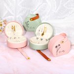 Gepersonaliseerde draagbare geboorte bloem hand-held sieraden geval opbergdoos met naam verjaardag bruidsmeisje cadeau voor haar