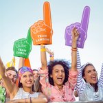 Personalisierte Multi-Color 18inch Schaumstoff Finger mit Text Sporting Events Bachelorette Party Geschenk