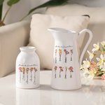 Vase en Céramique avec Fleurs Personnalisées pour le Mois de Naissance Décoration pour la Maison Cadeau de Fête des Mères pour Maman Grand-mère