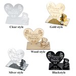 Personalized Forever in Our Hearts Heart-Shaped Table Plaque with Engraved Name Chair Memorial Gift for Loss of Loved One