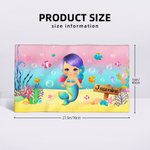 Personalized Marine Mermaid Super Absorbent Towel with Name Beach Accessory Summer Party Gift for Girl
