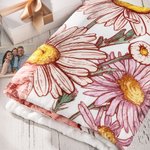 Personalisierte Schmetterling Geburt Blumenstrauß Fleece-Decke mit Namen und Jahr Garten Thema Mutter Geburtstag Geschenk für Mama Oma