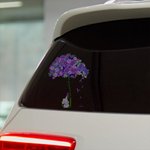 Personalised I'll Remember for You Forget Me Not Purple Flower Elephant Umbrella Car Decal Encouragement Gift for Alzheimer's Family