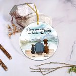 Personalizzato I Love You to the Moon and Back Ornamento da appendere in acrilico rotondo Regalo di Natale e compleanno per chi ama i cani