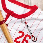 Llavero personalizado hecho a mano de baloncesto voleibol con nombre Cumpleaños Vuelta al cole Regalo para amante del deporte Entrenador Equipo