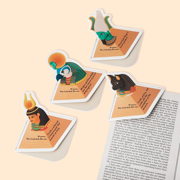 Segnalibro in pelle personalizzato con nome e testo delle antiche divinità egizie Set di 2 regali di compleanno e laurea per gli amanti dei libri