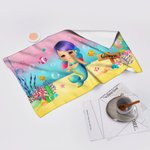 Personalized Marine Mermaid Super Absorbent Towel with Name Beach Accessory Summer Party Gift for Girl