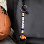 Llavero personalizado hecho a mano de baloncesto voleibol con nombre Cumpleaños Vuelta al cole Regalo para amante del deporte Entrenador Equipo