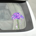Personalised I'll Remember for You Forget Me Not Purple Flower Elephant Umbrella Car Decal Encouragement Gift for Alzheimer's Family