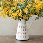 Vase en Céramique avec Fleurs Personnalisées pour le Mois de Naissance Décoration pour la Maison Cadeau de Fête des Mères pour Maman Grand-mère