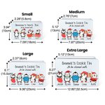 Personalised Cute Christmas Penguin Characters Metal Biscuit Tin
